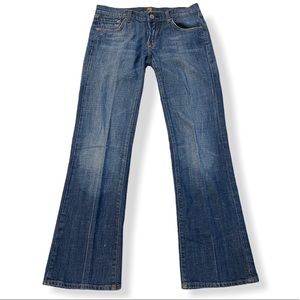 7 for All Mankind Jeans Bootcut Medium Wash Blue Denim Low Rise Womens Size 29